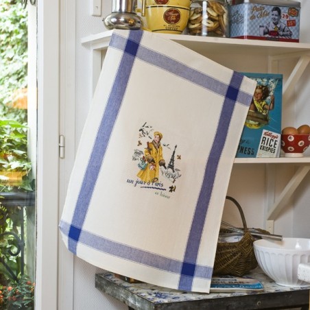 Aïda «Un jour à Paris en Hiver» Tea towel Aïda «Un jour à Paris en Hiver» Tea towel