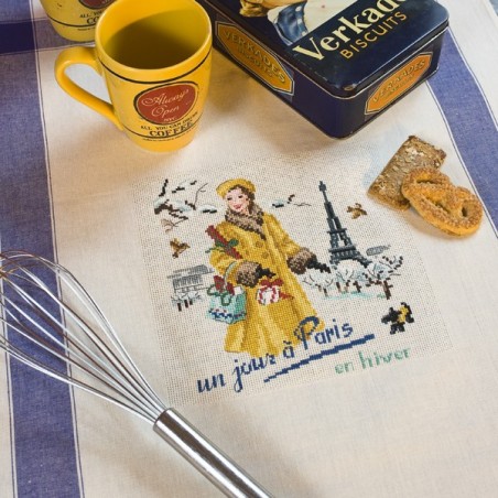 Aïda «Un jour à Paris en Hiver» Tea towel