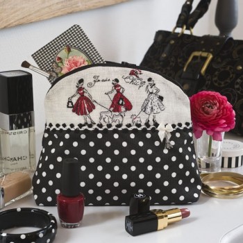 Lin : Trousse ronde «Mademoiselle rouge»