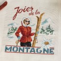 Aïda : Torchon « Joies de la montagne » à broder au point de croix