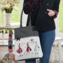 Aïda : Sac «Mademoiselle en rouge» à broder au point de croix
