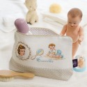 Lin :  Maxi trousse  «Tendresse» à broder au point de croix