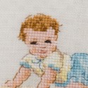 Lin :  Maxi trousse  «Tendresse» à broder au point de croix