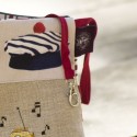 Lin : Grande Pochette « Biarritz » à broder au point de croix