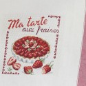 Aïda : Torchon «Aux fraises» à broder au point de croix