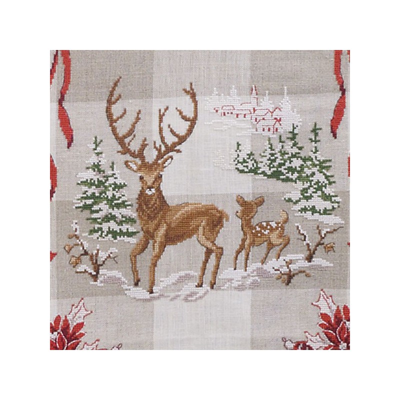 Linen «Noël enchanteur» Tea towel