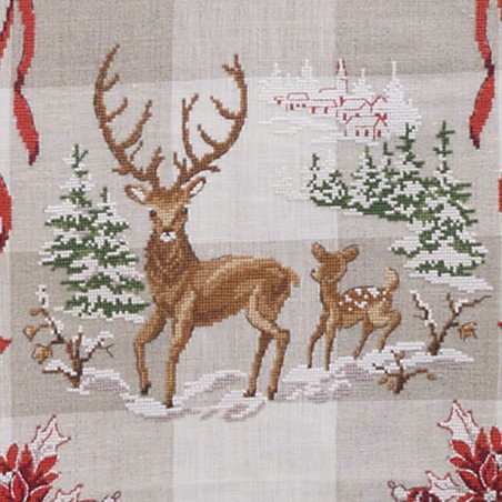 Linen «Noël enchanteur» Tea towel