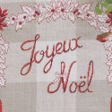 Lin : Torchon «Noël enchanteur» à broder au point de croix