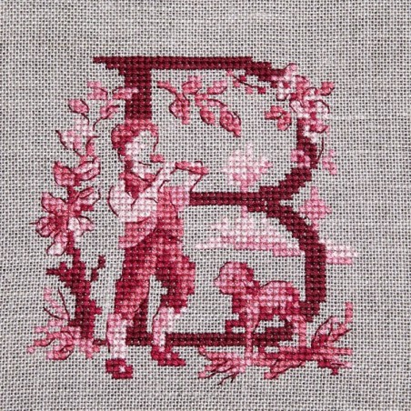 Le grand Alphabet «Toile de Jouy» rouge