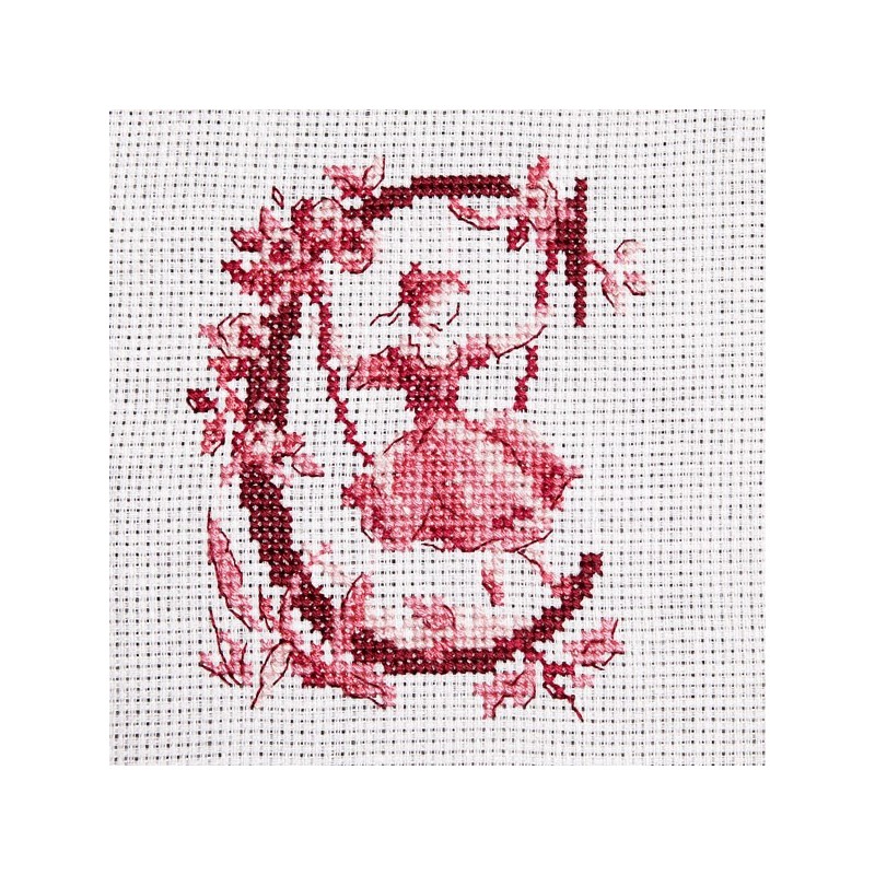 Le grand Alphabet «Toile de Jouy» rouge