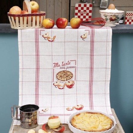 Linen «Apple pie» Tea towel