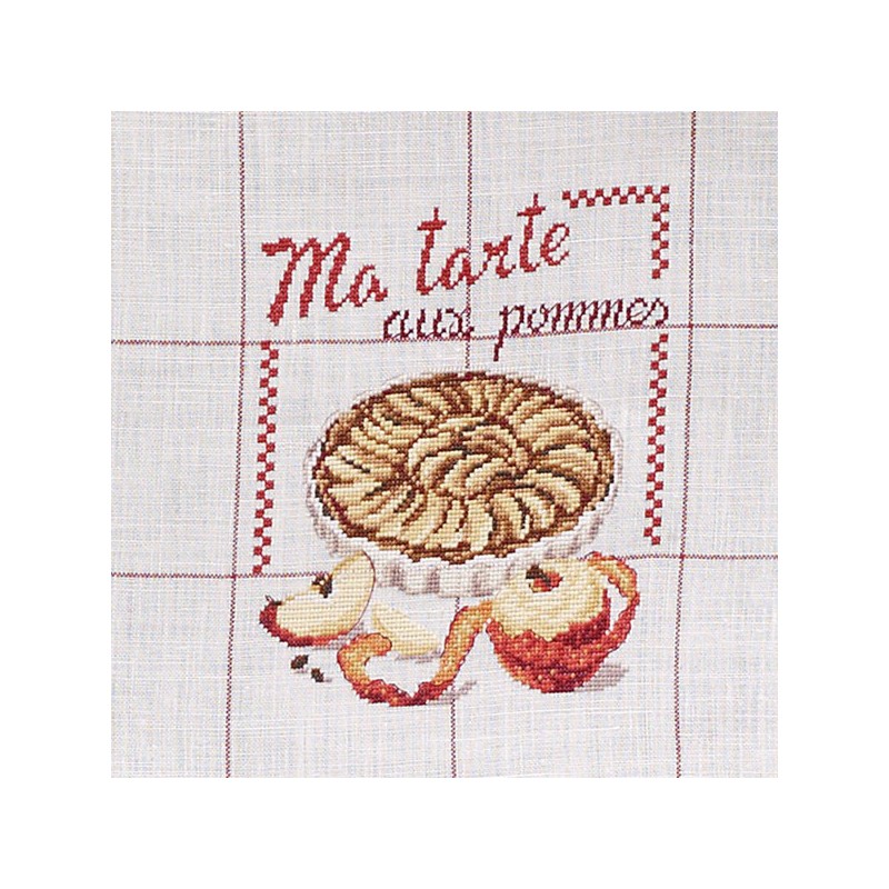 Linen «Apple pie» Tea towel