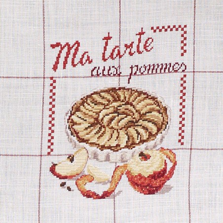 Linen «Apple pie» Tea towel