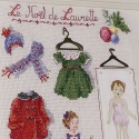 Aïda : « Laurette fête Noël » à broder au point de croix