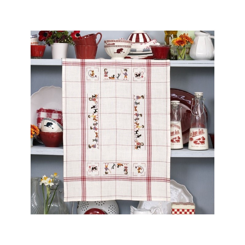 Lin : Torchon «Mistigris»