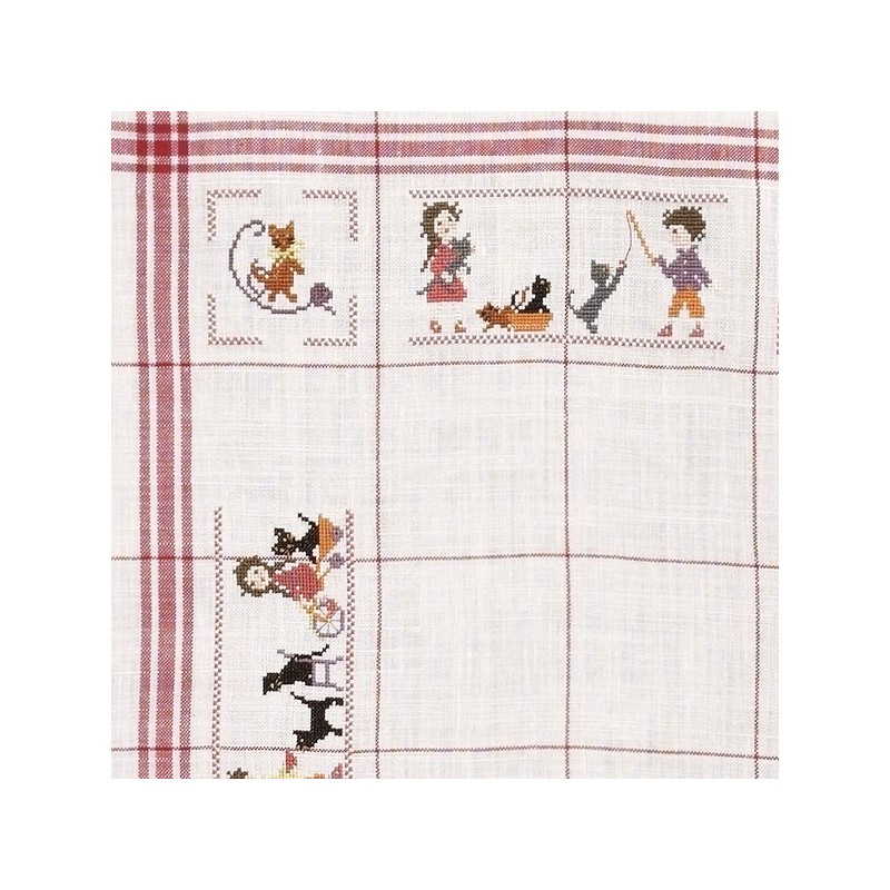 Lin : Torchon «Mistigris»