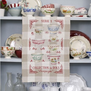 Aïda  «Collection of bowls N°1» Tea towel