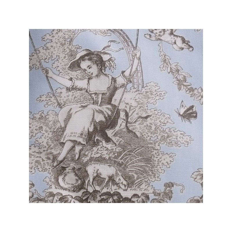 Aïda «Toile de Jouy» Blue Cushion