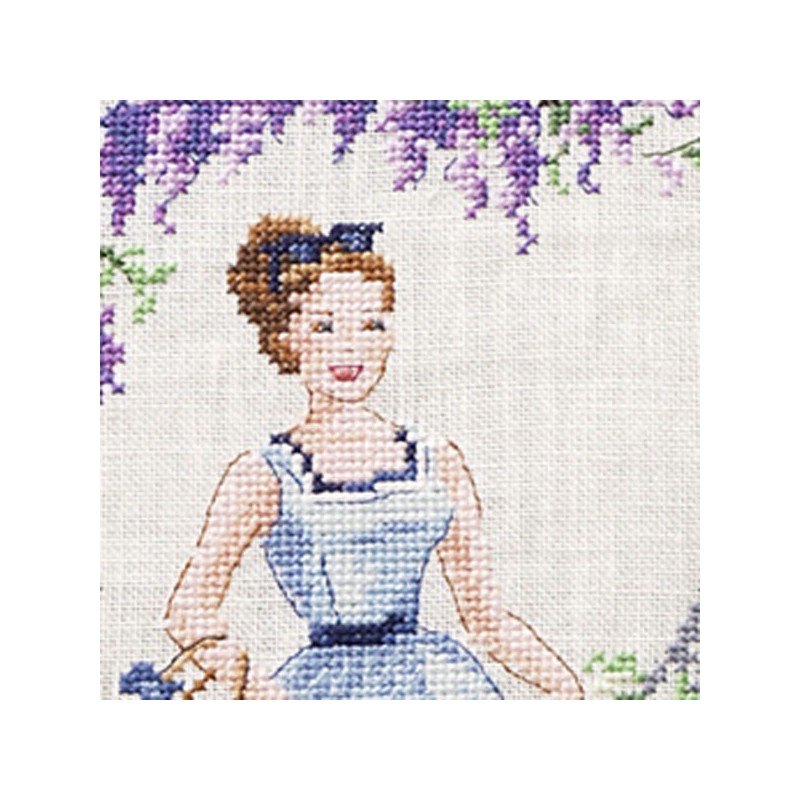 Lin : Un jour à Paris en été à broder au point de croix