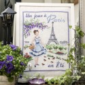 Aïda : Un jour à Paris en été à broder au point de croix