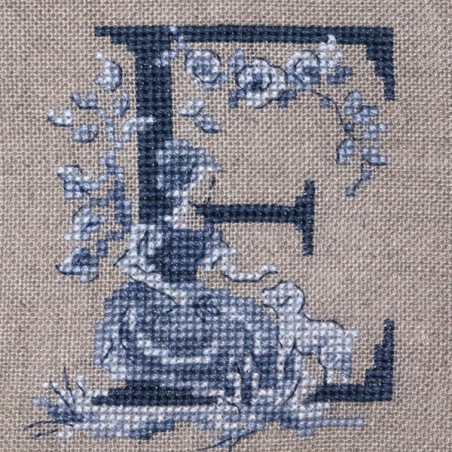 Le grand Alphabet «Toile de Jouy» bleu