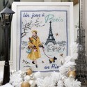 Aïda : «Un jour à Paris en hiver» à broder au point de croix