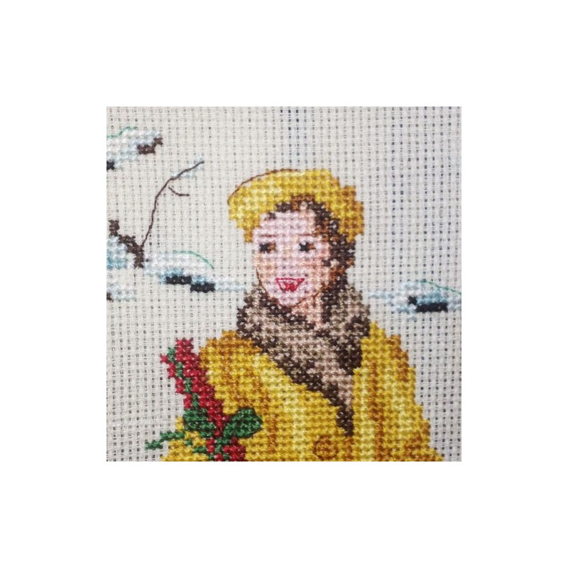 Aïda : «Un jour à Paris en hiver» à broder au point de croix