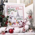 Lin : «Un jour à Paris à Noël» à broder au point de croix