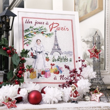 Linen «Un jour à Paris à Noël» Half kit