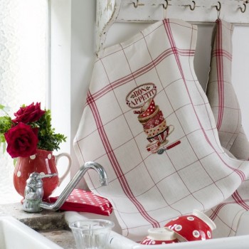 Linen « Bon appetit » Tea towel