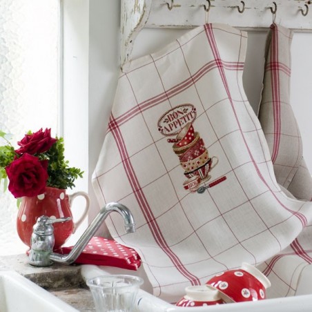 Linen « Bon appetit » Tea towel