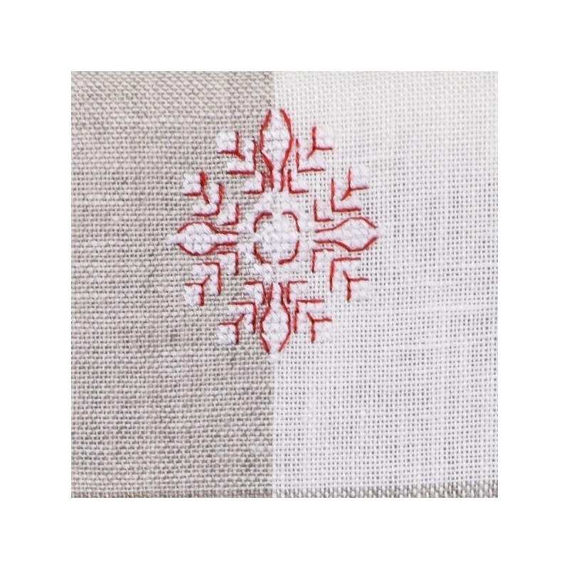 Linen «Boules de neige» Tea towel