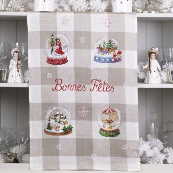 Aïda «Boules de neige» Tea towel