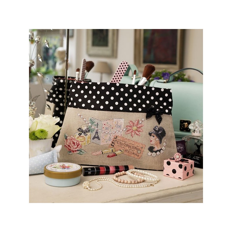 Aïda : Maxi trousse «Daisy» à broder au point de croix