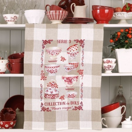 Linen «Collection of bowls N°3» Tea towel