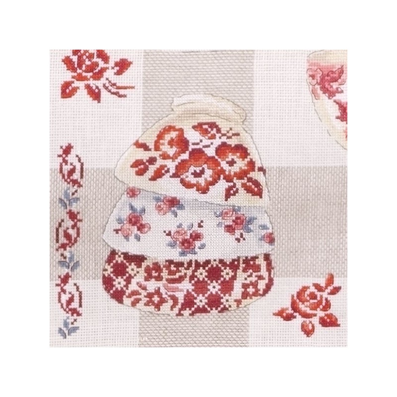 Aïda «Collection fleurs rouges N°3» Tea towel