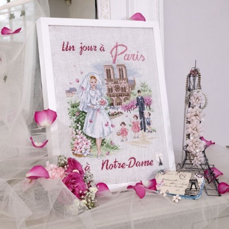 Aïda : «Un jour à Paris à Notre Dame» à broder au point de croix
