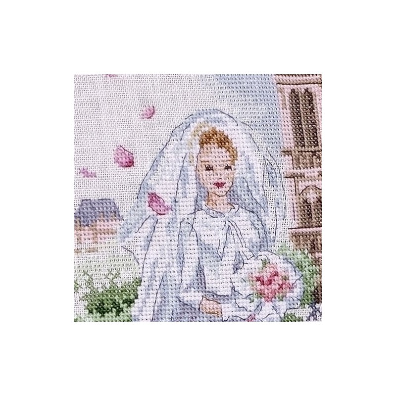 Lin : «Un jour à Paris à Notre Dame» à broder au point de croix