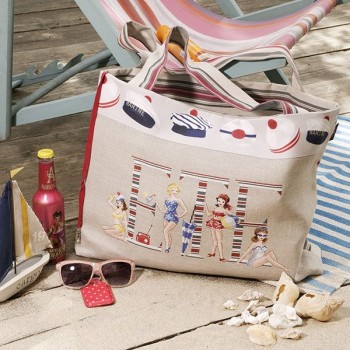 Linen «Biarritz»  Maxi bag