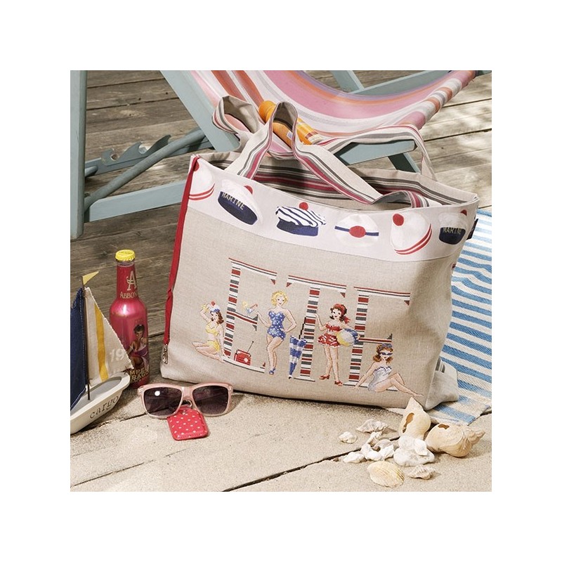 Linen : Maxi bag «Biarritz» 