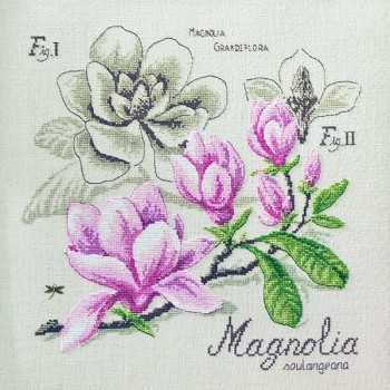 Linen Magnolia Study (maxi-pattern)