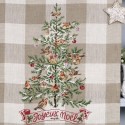Lin : Torchon « Mon beau sapin » à broder au point de croix