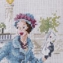 Lin : «Un jour sur le pont Alexandre III» à broder au point de croix