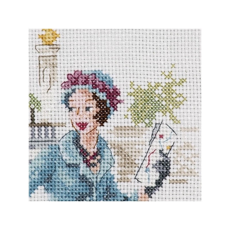 Aïda : «Un jour sur le pont Alexandre III» à broder au point de croix