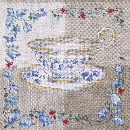 Linen « Tea Cup Collection » Tea towel