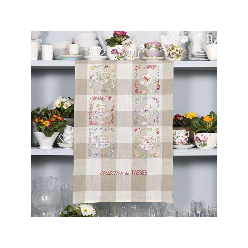 Aïda : Torchon «Collection de tasses»