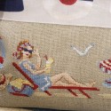Lin : Maxi trousse «Saint Jean de Luz» à broder de point de croix