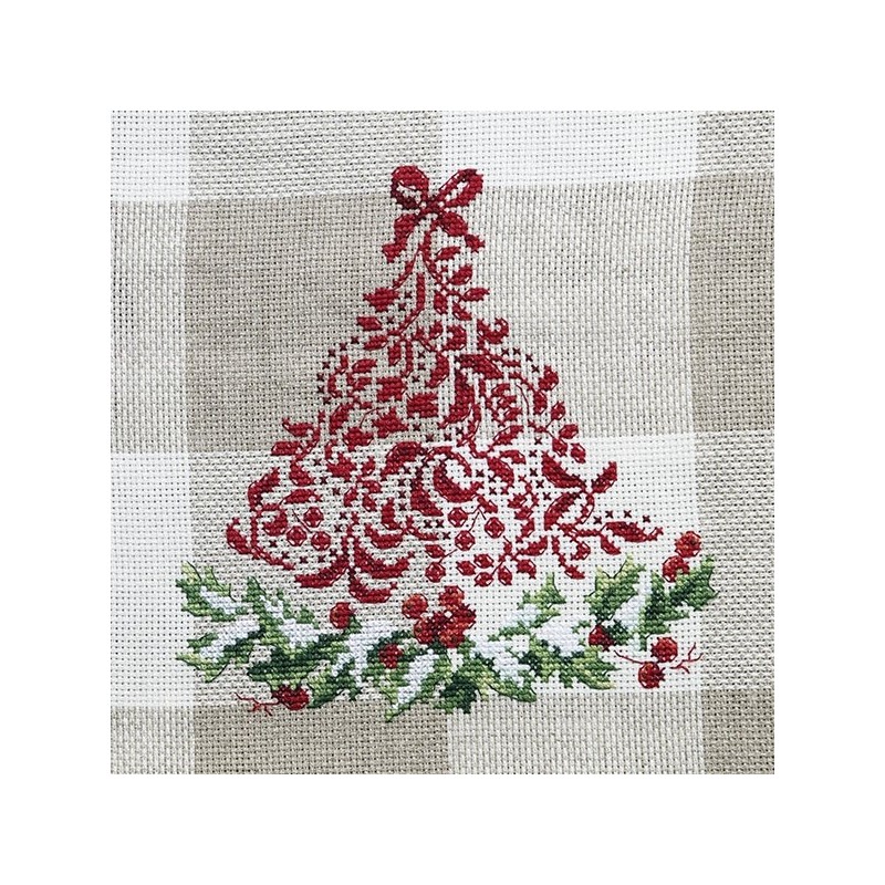 Aïda «4 Sapins de fête» Tea towel