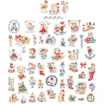 La grande histoire de Noël Vintage N°3 : 54 motifs