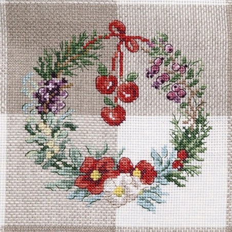 Aïda «Christmas Wreaths» Tea towel